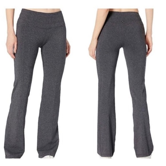 PrAna Leggings Small Contour Chakras Flared Yoga Pants Heather Grey Pants Women - Picture 3 of 13